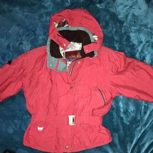 Vintage Ski Jacket Fire Ice by SunIce, Medium, Red